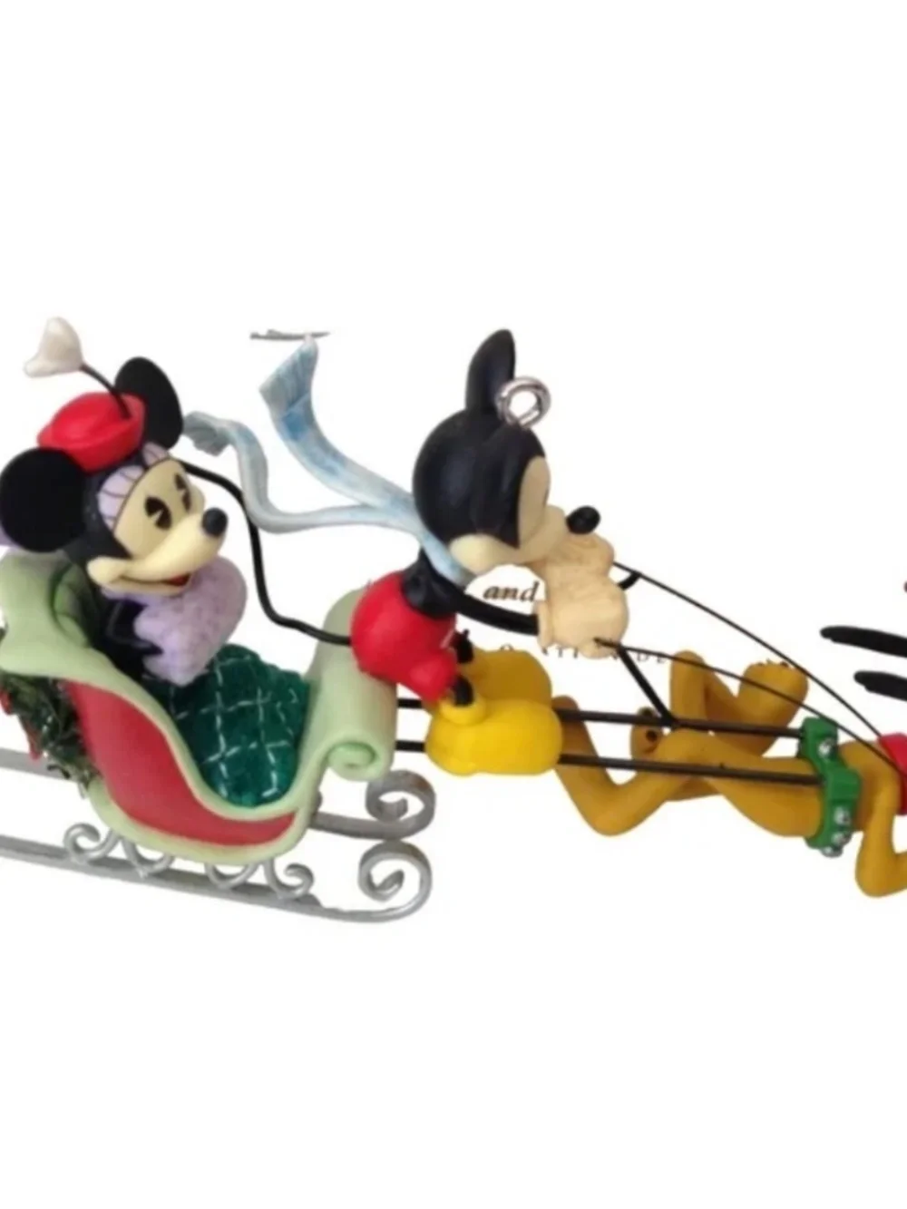 DISNEY Mickey, Minnie and Pluto. 2006 “Sleigh Ride”.Keepsake handcrafted